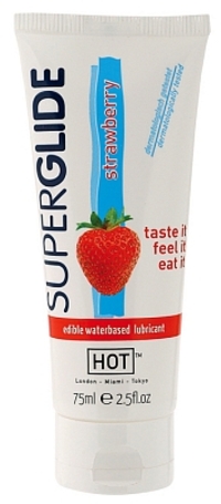 Hot Superglide Glijmiddel Op Waterbasis Strawberry