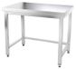 GOLDINOX Plan de travail en acier inoxydable, 1000 x 700 mm, avec renfort, PREMIUM