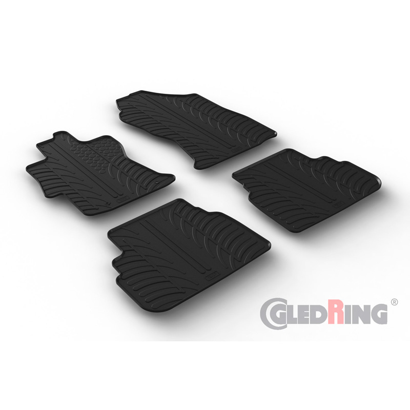 GledRing Rubbermatten passend voor Subaru XV II (Crosstrek) 2017- (T-Design 4-delig + montageclips)