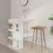 Maison Exclusive - Tabouret de bar avec étagère, blanc laqué brillant, 100x50x101,5 cm