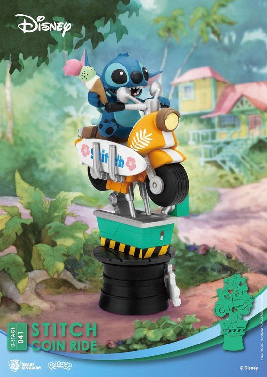 Beast Kingdom Toys Beast Kingdom Disney D-Stage Stitch Coin Ride Diorama - 16 cm