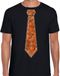Bellatio Decorations Cadeau T-shirt voor heren - basketbal stropdas - zwart - tennis sport fan S