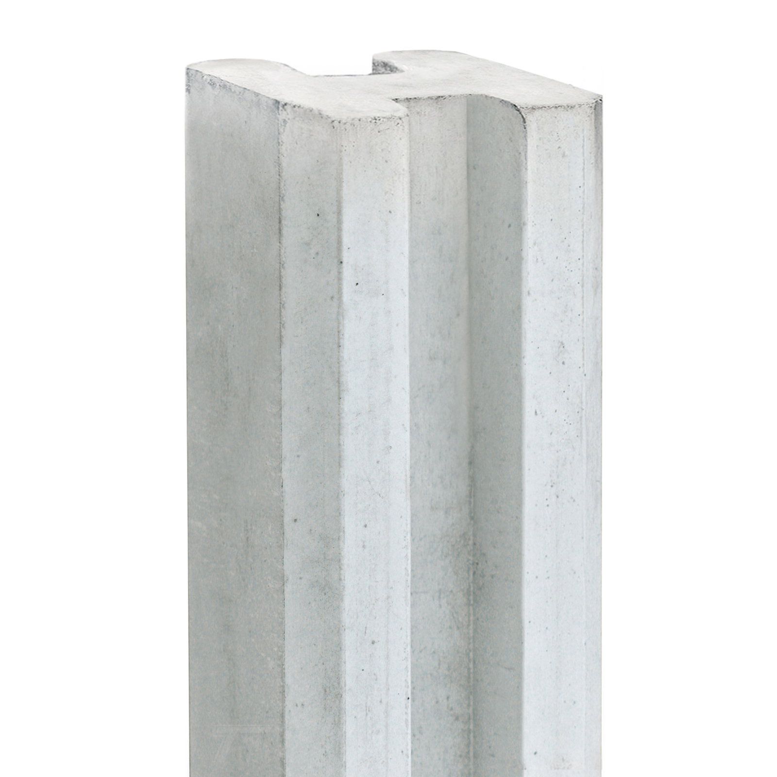 Tuindeco Berton-E-sleufpaal Vecht wit/grijs 10 x 10 x 190 cm tussenmodel