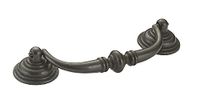 Richelieu Hardware BP30214909 Classic Metal Drop Pull, 4 1/4", Matte Black Iron