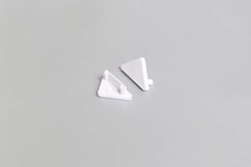 ledomec Eindkappen voor LED hoekprofiel 1m C12 Wit 2x (eindkappen wit)