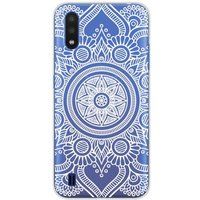 Samsung Galaxy A01 bedrukt siliconen hoesje mandala blanc