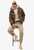 Superdry - Pufferjas met capuchon - Heren - Gewatteerde jassen - XL - Warm Brown