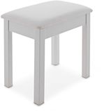 Gear4music VISION Piano Stool with Storage, White