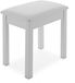 Gear4music VISION Piano Stool with Storage, White