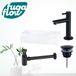 FortiFura Fuente fonteinset - 36x18.5x9cm - 1 kraangat - solid surface - mat wit