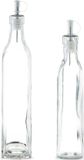 Zeller Glazen azijn/olie flessen met schenktuit 270 ml en 500 ml