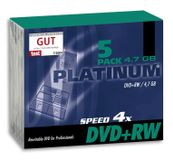 Bestmedia Panda Platinum DVD+RW rewritable 5 stuks in jewel case