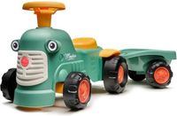 Falk Tracteur avec remorque, Maurice, volant, 100% fabriqué en France, 90% plastique recyclé, pour enfants à partir de 12 mois