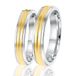 Lucardi Heren Vriendschapsring San Sebastian - Ring - Echt Zilver - Zilver en Goudkleurig