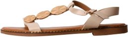 Super Mode R and BE Sandalen met bandjes beige Vrouwen Platte sandalen Synthetisch 38
