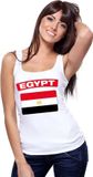 Bellatio Decorations Shoppartners Bv Egypte singlet shirt/ tanktop met Egyptische vlag wit dames S