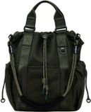 Desigual Rugzak Neo Grunge Globe Nylon Backpack Khaki donkergroen