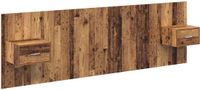 vidaXL Hoofdeinde met Kast 3-delig Oud Hout Bewerkt Hout