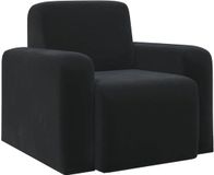 vidaXL Fauteuil Zwart Fluweel