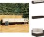 vidaXL Loungeset met kussens, polyrattan, bruin