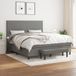 Maison Exclusive - Sommier à lattes de lit avec matelas Gris foncé 160x200cm Tissu