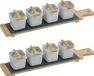 8x bols à collation/bols à sauce en porcelaine carrés 7 cm