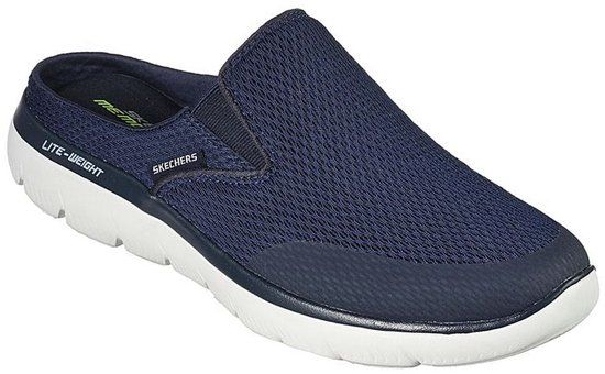 Skechers SUMMITS VINDICATOR Men's Mules - Blue - Size 42.5