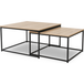Idmarket - Lot De 2 Tables Basses Gigognes Detroit - Design Industriel - Naturel