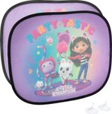 Tataway Gabby Party Zijgordijnen voor in de auto, 44 x 35 cm, zonwering voor ramen, bescherming tegen zon en hitte, kleurrijk en grappig design voor kinderen