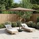 Maison Exclusive - Parasol de jardin avec pied, rectangulaire, 2 x 3 mètres, polyester, couleur taupe