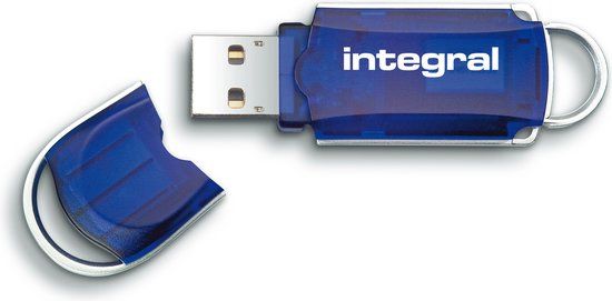 Integral 128GB USB 2.0 Flash Drive - Courier - Blue