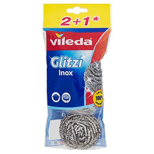 Vileda Inox Spirale 3pz Roestvrijstaal