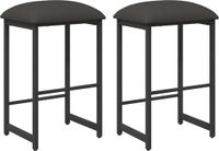 vidaXL Barkruk 2 stuks Donkergrijs 40 x 32 x 74 cm Bewerkt hout