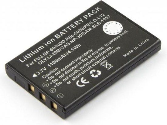 Replace Battery for FUJIFILM NP-60 - 1100mAh
