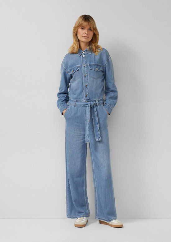 s.Oliver Overall blauw Lyocell/Katoen