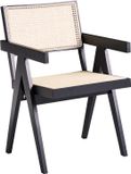 Beliani WESTBROOK - Eetkamerstoel - Zwart - Rubberhout