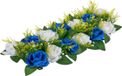 Boules de fleurs bleues et blanches 10 pièces