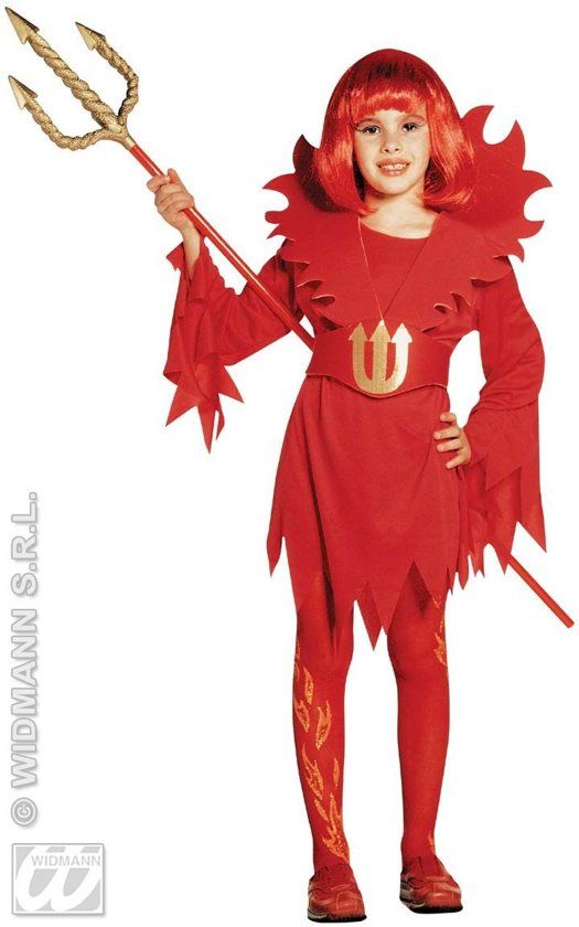 Widmann Duivel Kostuum Kleine Duivelin Red Devil Kostuum Meisje Maat 140 Halloween Verkleedkleding