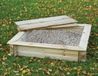 Tuindeco Zandbak Vierkant met deksel L120xB120xH24cm
