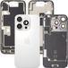 Apple Coque Batterie iPhone 16 Pro, Avec Châssis Central, Pièces Complètes, Blanc (Titane Blanc), Échange Premium