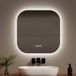 Emke Miroir Lumineux De Salle De Bain Rétro-éclairage Led, Miroir Carré, Interrupteur Tactile Anti-buée 3 Couleurs De Lumières Dimmable - 50 X 50 cm