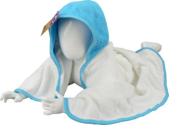 - A&R Babiezzâ„¢ Babycape 100% Katoen Wit/Zeeblauw