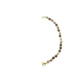 Sold Gold Solid Gold Tussenstuk Ketting Edelsteen 6mm Zilverblad Jaspis
