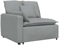 vidaXL Modulaire bank met kussens 100 cm lichtgrijs