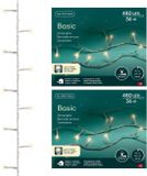 Lumineo Kerstverlichting - 2x - 480 leds - Warm Wit - 3600 cm - Transparant Snoer - Timer en Dimmer
