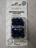 Bohin Magische drukknoop, 13mm. Kleur: Navy Blauw, 8 stuks