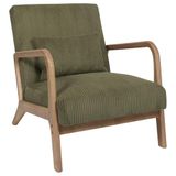 HOME DECO FACTORY, HD0531, Moderne groene velvet fauteuil voor in de woonkamer, ergonomisch ontwerp voor optimaal comfort, ideaal voor ontspanning en lezen, afmetingen 64,5x75x83 cm, groene kleur