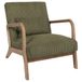 HOME DECO FACTORY, HD0531, Moderne groene velvet fauteuil voor in de woonkamer, ergonomisch ontwerp voor optimaal comfort, ideaal voor ontspanning en lezen, afmetingen 64,5x75x83 cm, groene kleur