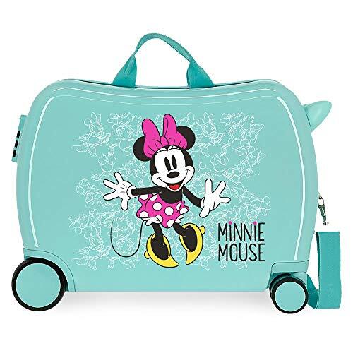 Disney Minnie Enjoy the Day Cabinekoffer, turquoiseblauw, 50x38x20 cms, Kinderkoffer.