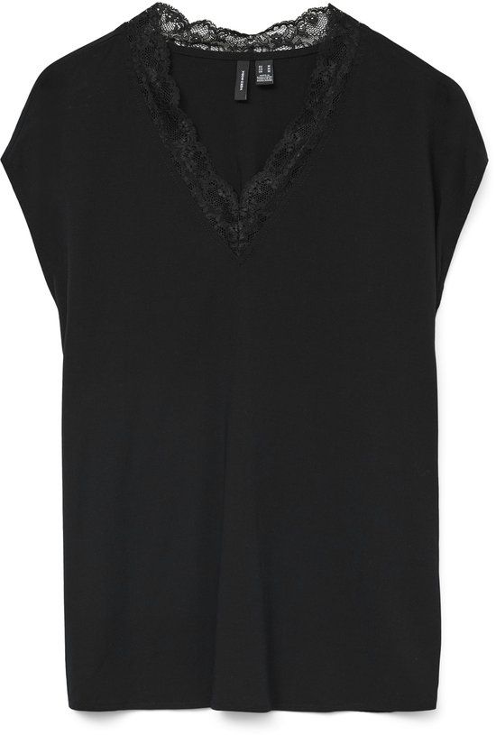 VERO MODA VMBELLA SL LACE TOP WVN NOOS Dames Blouse Zwart S
